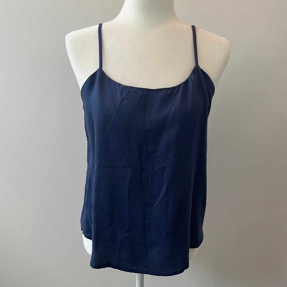 New Style Rack Navy Blue Tank Top